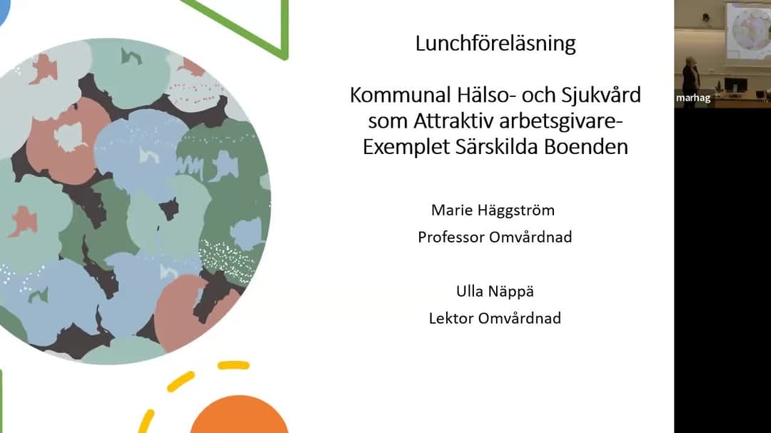 Skärmbild från video av lunchföreläsning om magnetmodellen.