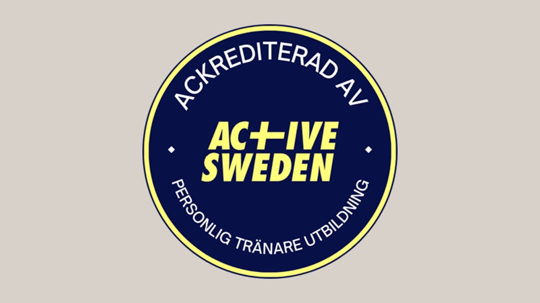 Certifieringsmärke: Ackrediterad av Active Sweden – Personlig tränare utbildning