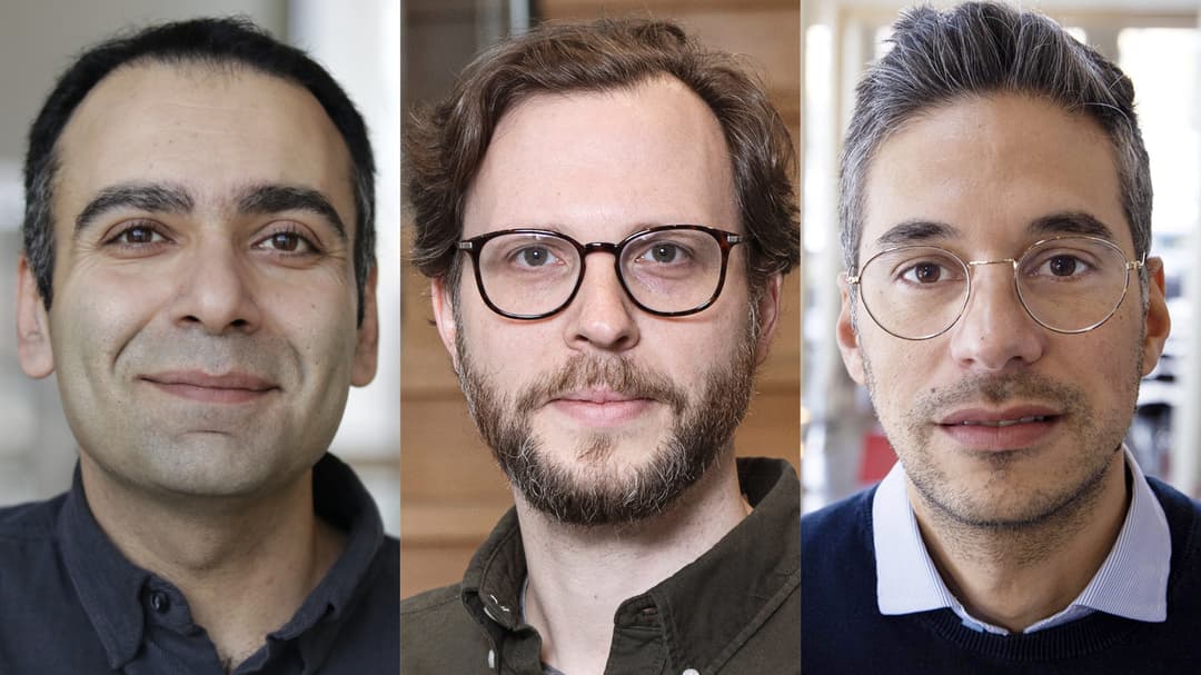 Portraits of three men