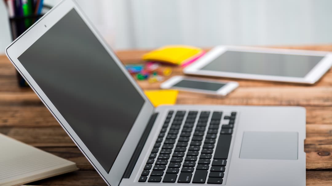 A gray computer
