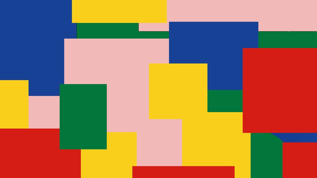 An abstract pattern i different colors