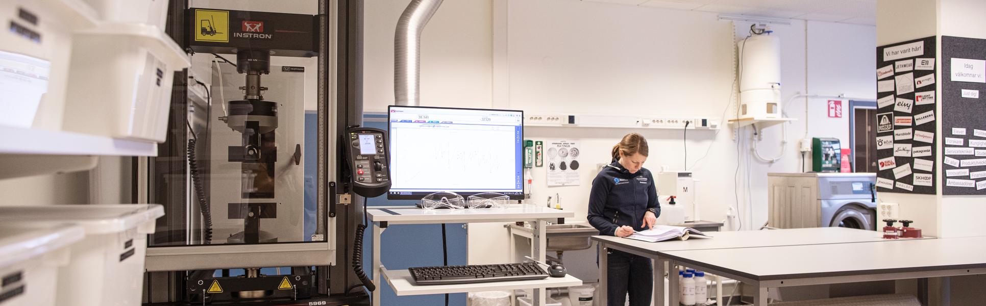 Overview of the materials lab at Sports Tech Research Centre