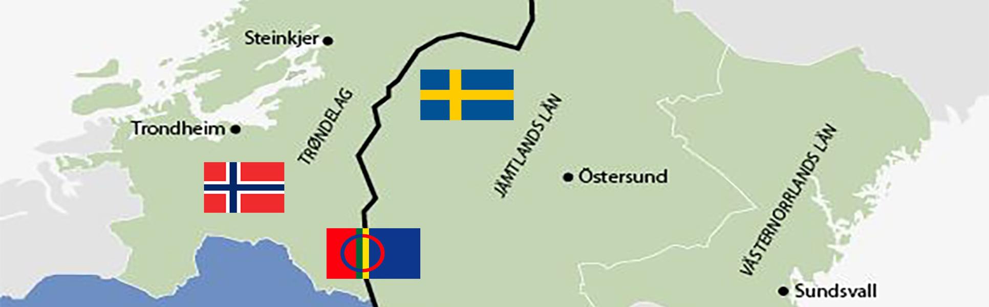 Karta över det nordiska gröna bältet