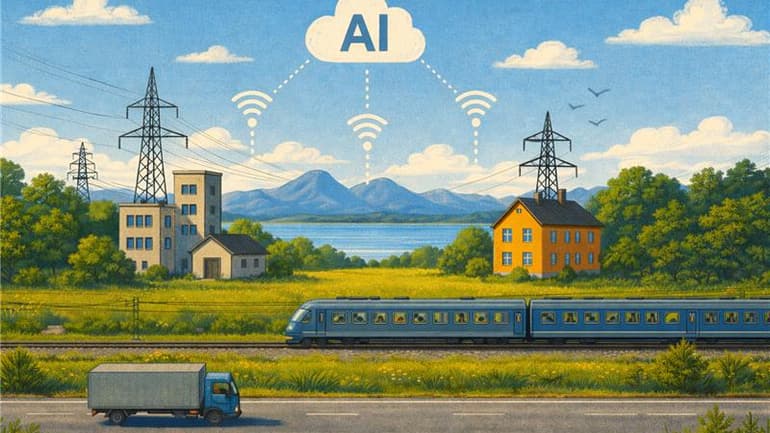 AI-genererad bild på färgglad natur