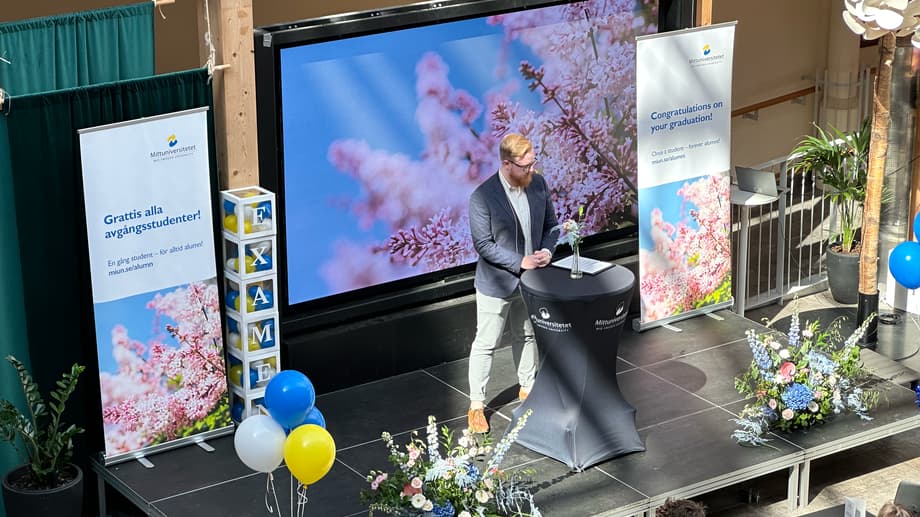 Erik Lund, studentkårens ordförande i Sundsvall.