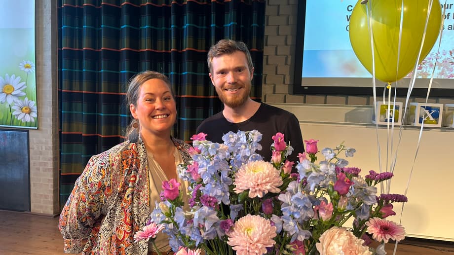 Musikerna Lina O Lindström och Magnus Pettersson.