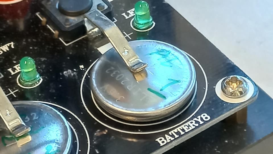 Close up batteries