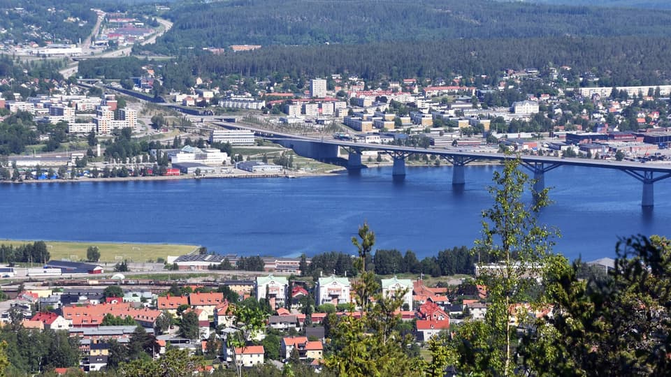 Vy över Sundsvall.