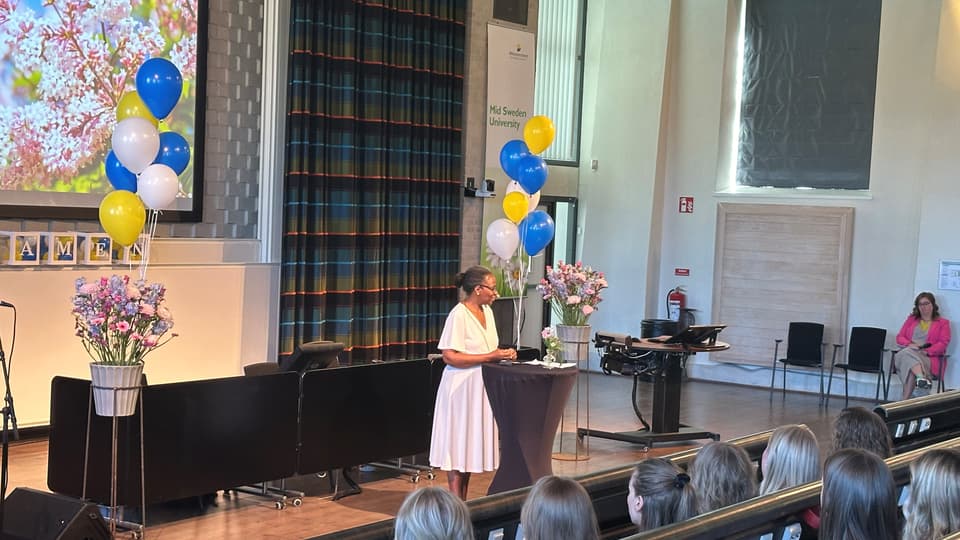 Avslutning avgående studenter Östersund 2024.