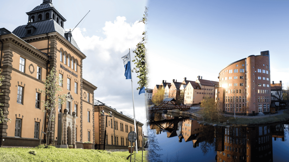 Kollage av två bilder på hus.