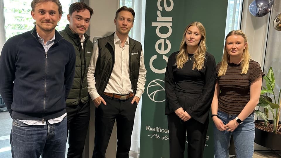 civilekonomstudenter gör praktik på Cedra