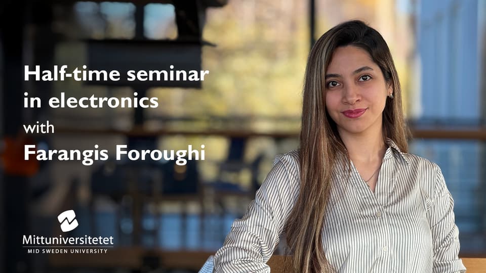 Half-time seminar in electronics with Farangis Foroughi