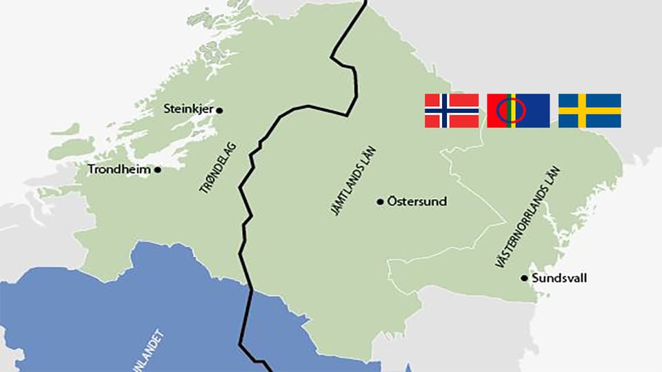 Karta över det gröna nordiska bältet