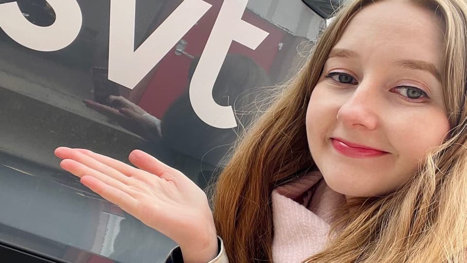  Victoria Champion, journaliststudent, praktik på SVT