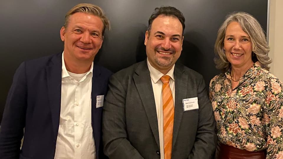 Jakob Dalborg, styrelsemedlem i Hans Dalborgs stiftelse för bank- och finansforskning, Mustafa Nourallah, CER-forskare och tidigare mottagare av Hans Dalborg Award och Annika Winsth, Nordeas chefsekonom