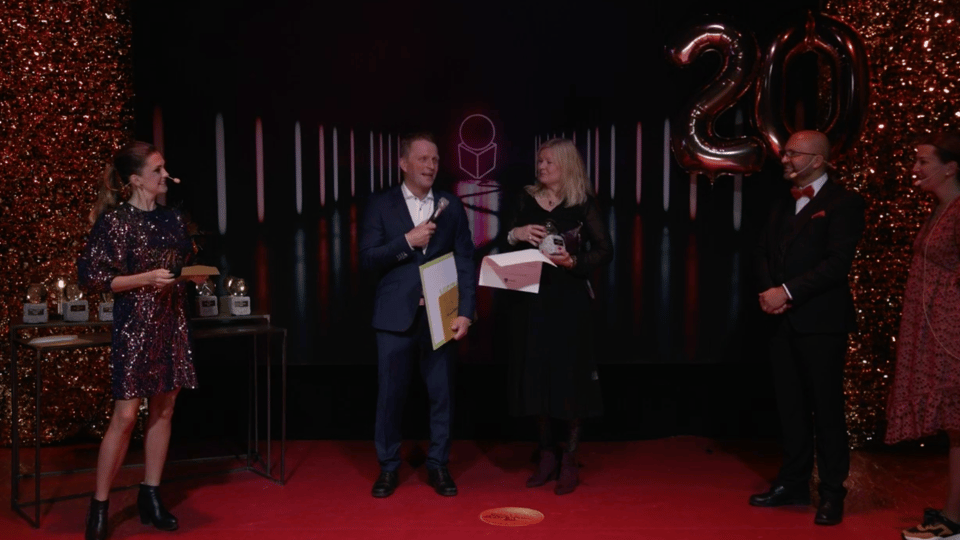 Screenshot från ÖPs sändning av Guldgalan 2020