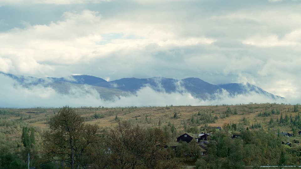 Sky, mountains and earth.