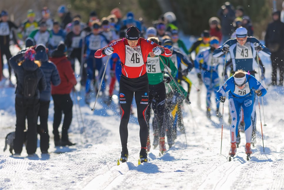 Skidåkare i Stockholm ski marathon