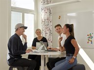 Studenter på kommunikations- och PR-programmet