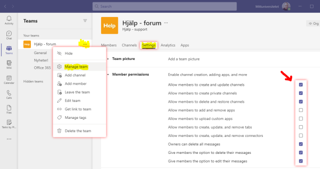 Best practices - Access levels in the Team