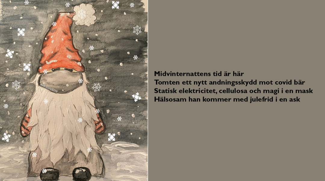 Tomte med munskydd
