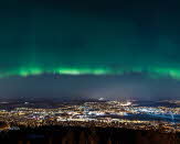 Northern lights over Sundsvall